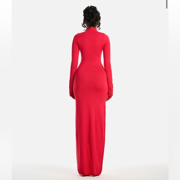 Hanifa Red Knit Dress - Picture 2 of 4